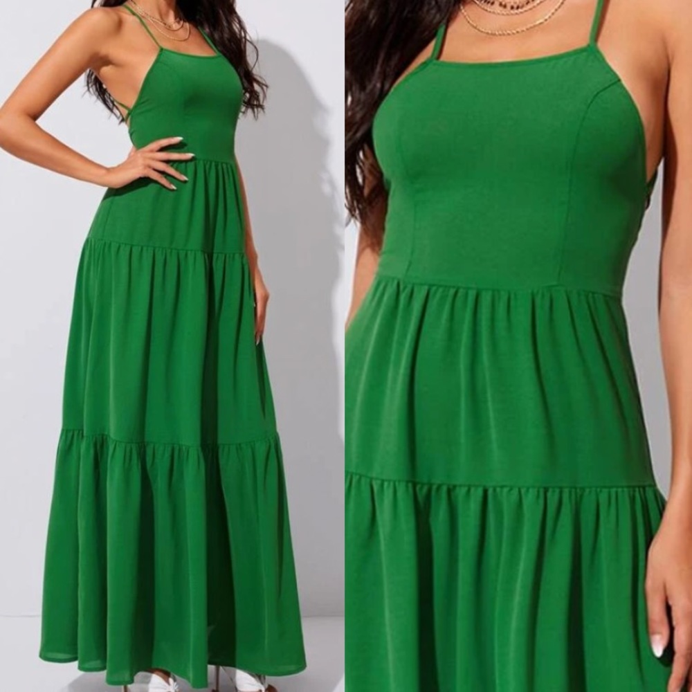 Boho open back cami maxi dress - Picture 2 of 3